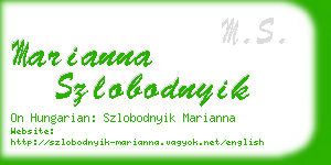 marianna szlobodnyik business card
